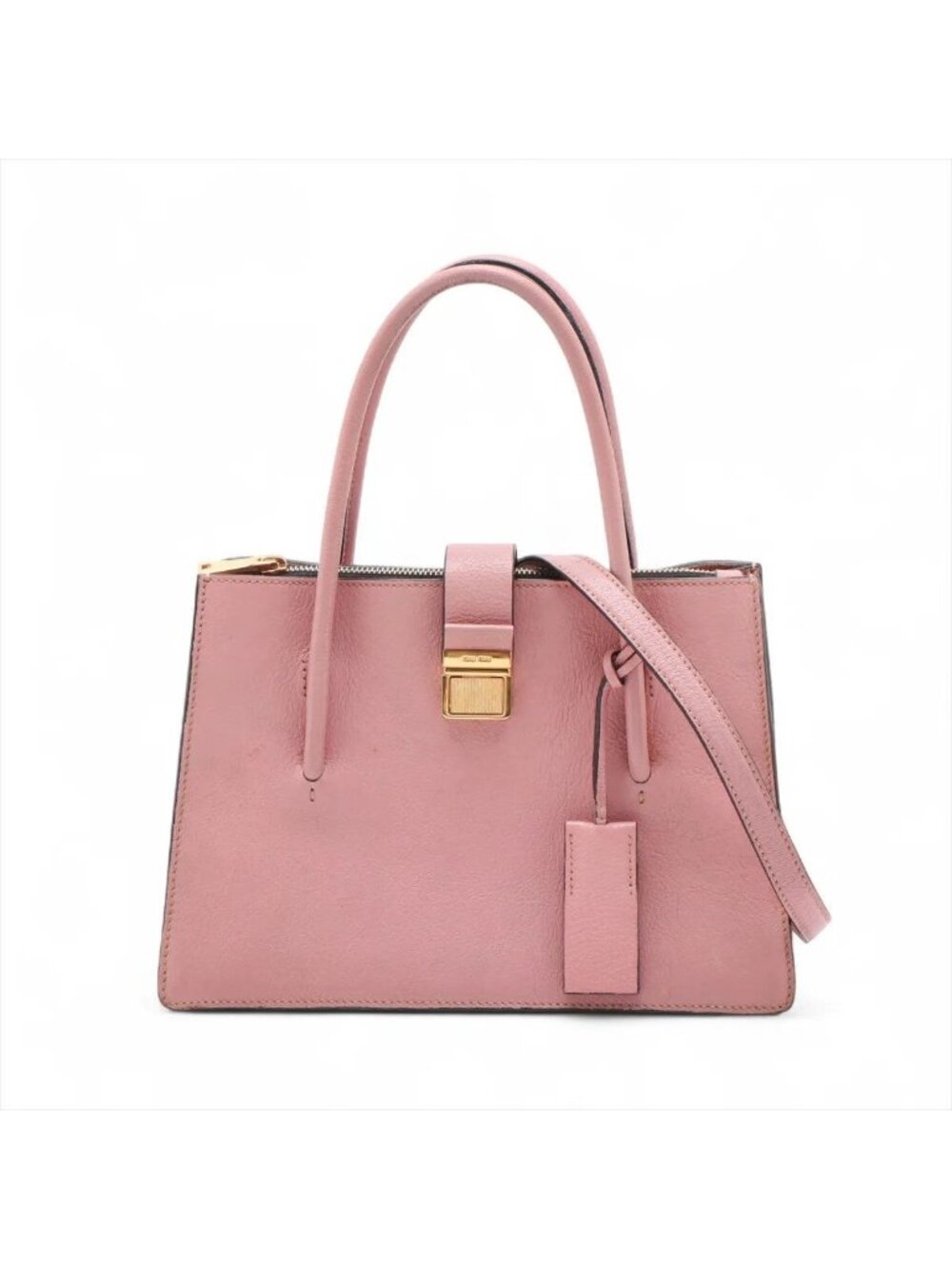 Miu Miu Madras Leather 2-Way Handbag